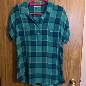 LLBean Signature Short Sleeve Drapey Popover Shirt